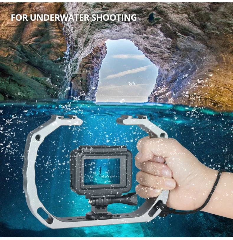 Подводная ручка для дайвинга GoPro Hero 5 6 7 8 с креплением холодной обуви ремешок на