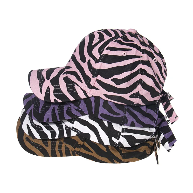 

Zebra pattern Baseball Caps Men Women hats Animal Snapback Hat Trump hip-pop Casual Hat Retro Cotton Gorras Trucker Hat