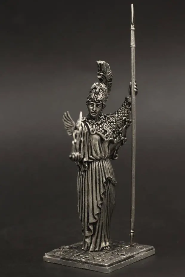 1:30 масштаб оловянный Металл древняя греческая мифология Афина и богиня Виктории статическая Изысканная 60 мм фигурка Статуэтка Модель