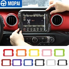 Mopai 8.4 Inch Auto Gps Navigatie Decoratie Frame Cover Stickers Voor Jeep Wrangler Jl 2018 + Voor Jeep Gladiator Jt 2018 +