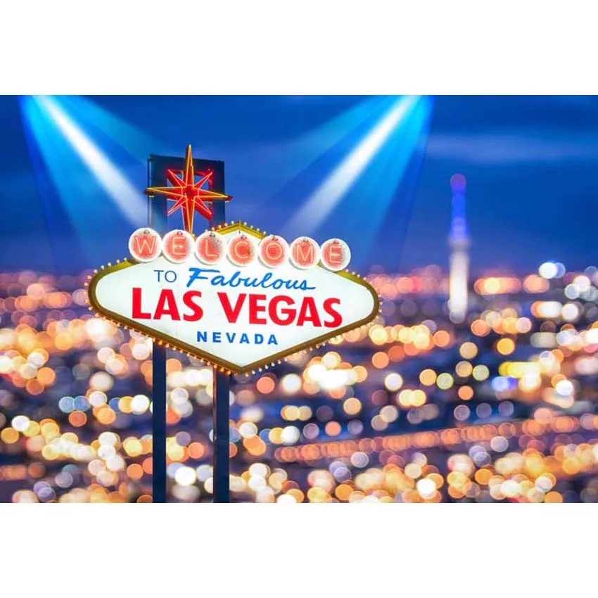 7x5ft Welcome To Fabulous Las Vegas Neon Sign Color Bokeh Spotlight Custom Photo Studio Backdrop Background Vinyl 2cm X 150cm Background Aliexpress