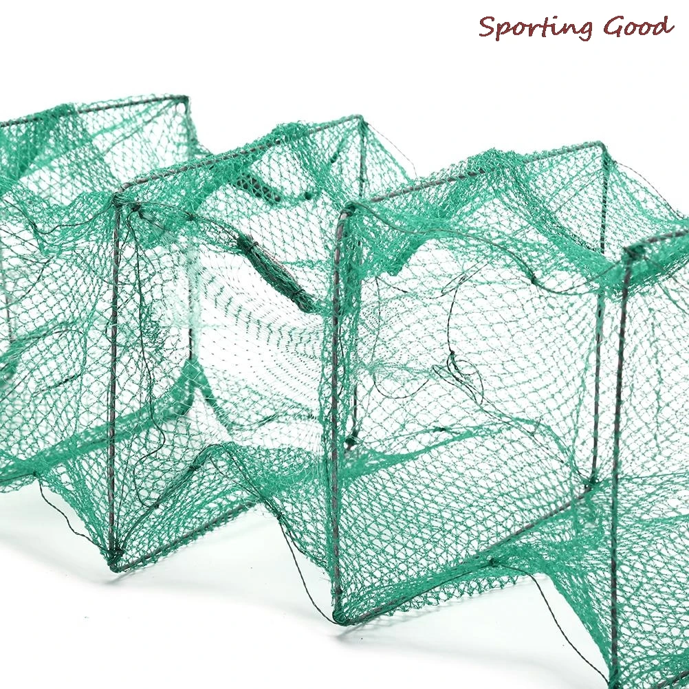 1.5m 11 Intervals Fishing Foldable Portable Crayfish Catcher Live Fish Shrimp Lure Nylon Nets