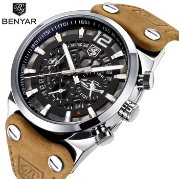 

BENYAR Mens Watches Top Luxury Chronograph Sport Mens Watches Fashion Brand Waterproof Military Watch Relogio Masculino BY-5112M