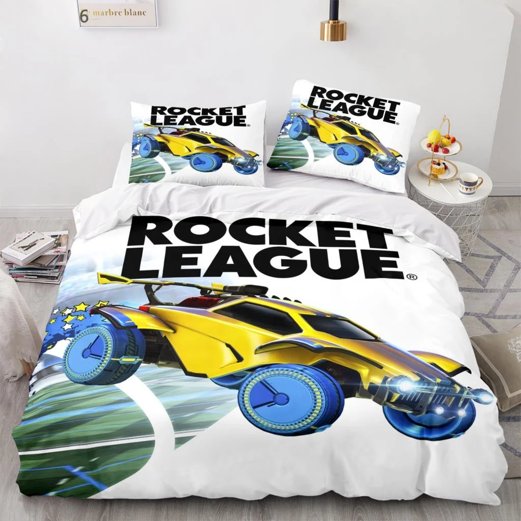 New Rocket League Bedding Set Bedspread Single Twin Full Queen King Size Car Rocket League Bed Set Aldult Bedroom Duvetcover 4