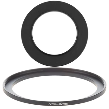 

2Pcs Camera Parts Lens Filter Step Up Ring Adapter Black - 72Mm To 82Mm & 58Mm To 82Mm