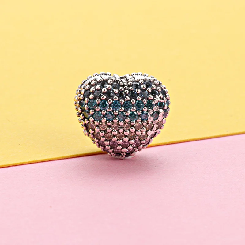 

2019 New Original 100% 925 Sterling Silver Bead Crystal Charm Fit Bracelet Bangle Necklace Women DIY Jewelry