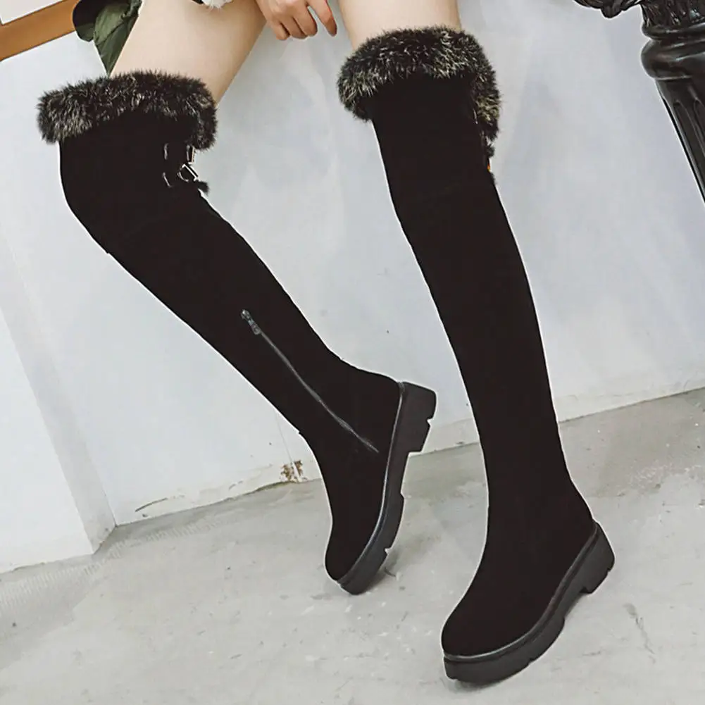 Plus Size 43 Russia Winter Warm Plush Shoes Woman Snow Boots Female Shoes Over The Knee Boots Women Shoes
