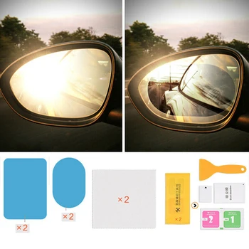 

Anti-Glare Protector Film Transparent Tools Set Accessories Car Window Square/Oval Car Mirror Protection Film 98*135/150*200mm