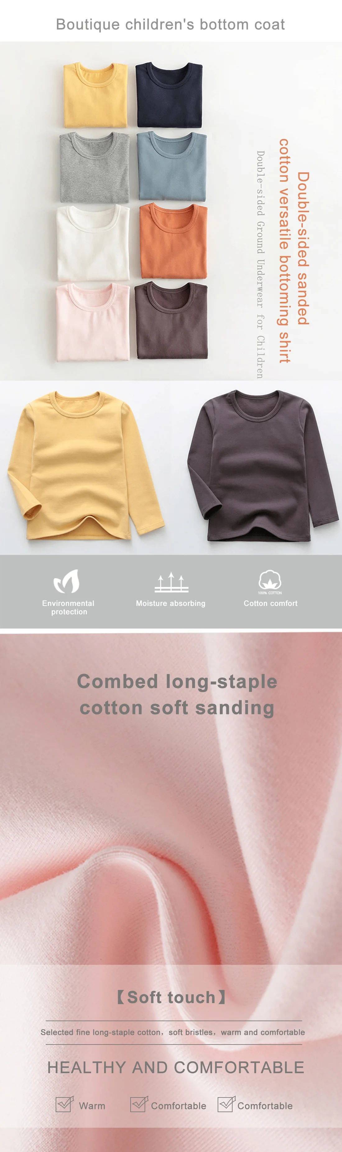 Camiseta para Meninas do Menino Topos com Mangas Camisas para Meninos Biniduckling Algodão Crianças Compridas Pulôver Blusa Roupas 2-8 t 100% 5 algodão crianças topos com mangas compridas pulôver