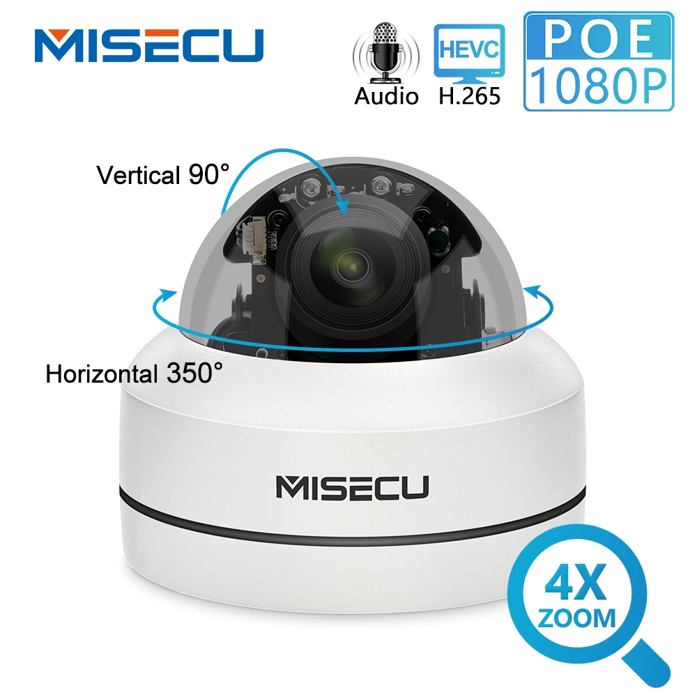 MISECU H.265 1080P PTZ IP Camera 4X Zoom Mini Speed Dome Metal Outdoor Waterproof 2MP POE CCTV Secu - 33034472734  MISECU H.265 1080P PTZ IP Camera 4X Zoom Mini Speed Dome Metal Outdoor Waterproof 2MP POE CCTV Secu - 33034472734
