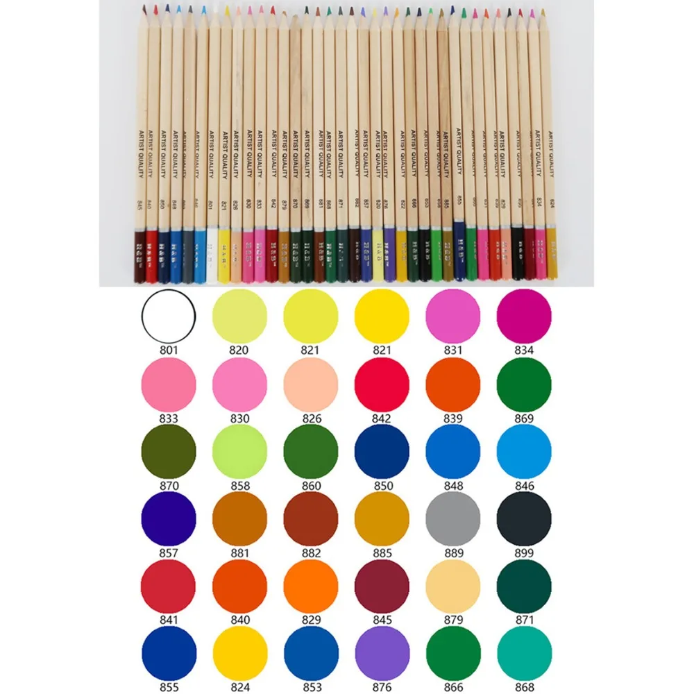 

Portable 52pcs Roll Up Pen Bag Colored Pencils Set Drawing Coloring Sketch Pencil Kit With Sharpener 36 Colors Supplies