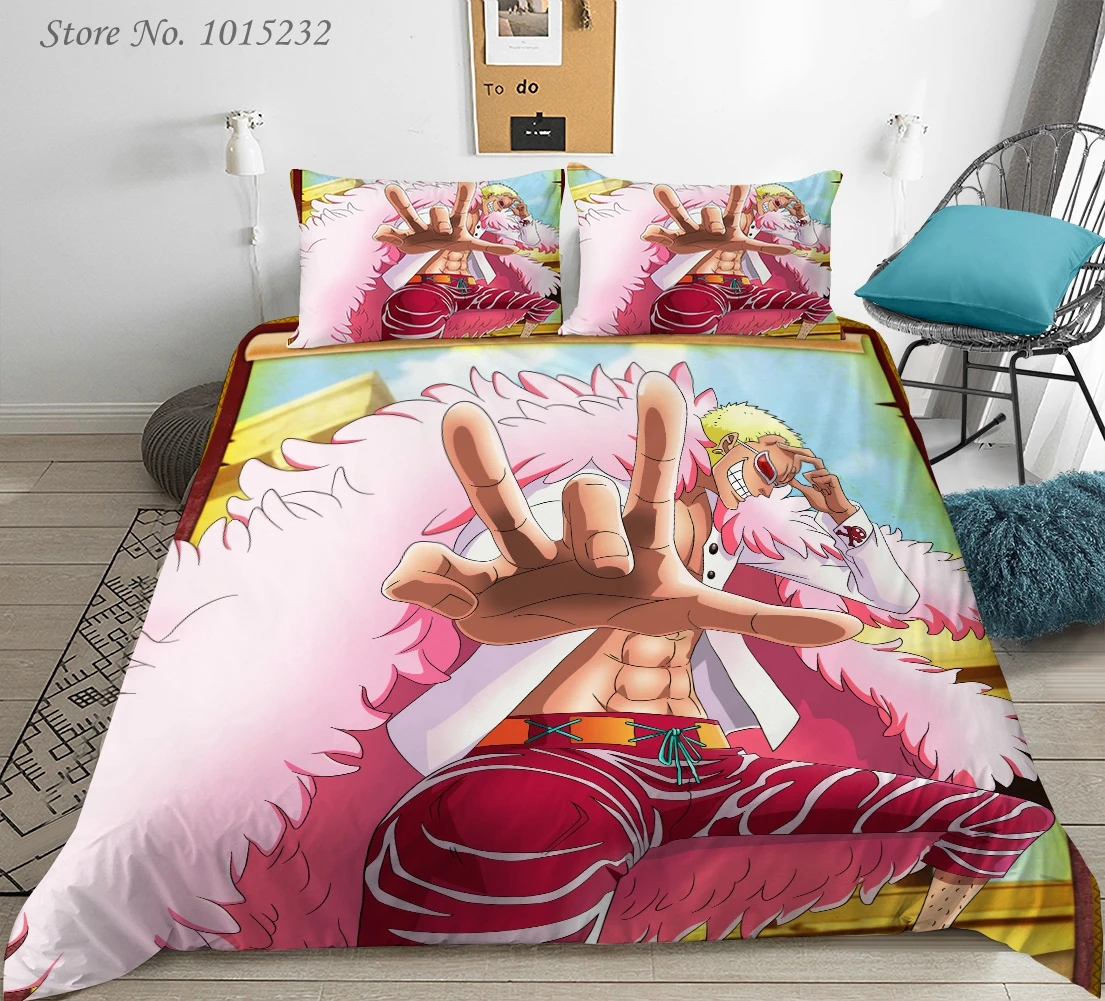 Fashion One Piece Luffy 3D Printed Bedding Set Duvet Covers Pillowcases Comforter Bedding Set Bedclothes Bed Linen 03 