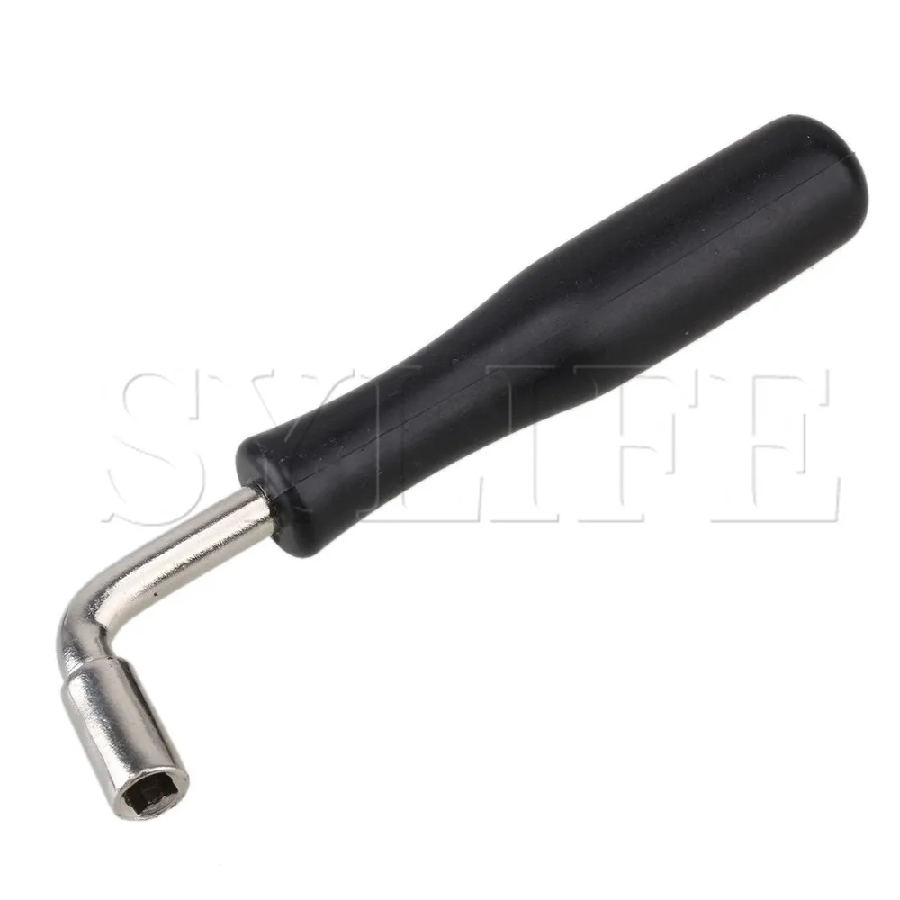 Chinese Guzheng Tuner Spanner L-shape Tuning Wrench Convenient Carry Tool Black Wood color | Спорт и развлечения