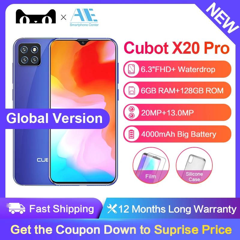 Чехол для Cubot X20 Pro 6 3 &quotFHD + безрамочный экран в виде капли воды Экран AI режим