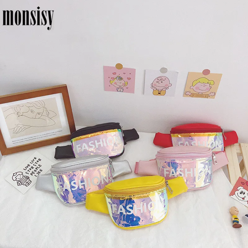 Детская поясная сумка Monsisy из искусственной кожи для мальчиков и девочек модная