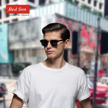 Red Son классические Поляризованные мужские и женские солнечные очки модные зеркальные UV400 Солнцезащитные очки мужские и женские ретро дизайнерские солнцезащитные очки