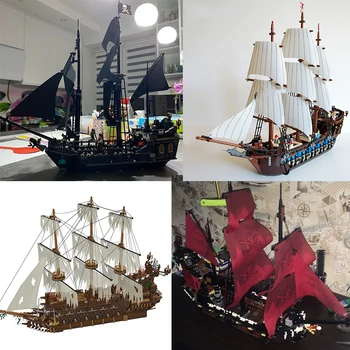 

DHL In Stock 16006 16009 16016 16042 22001 Movie Series Pirates Of Caribbeane Ships Models Toys Building Blocks Bricks 70618