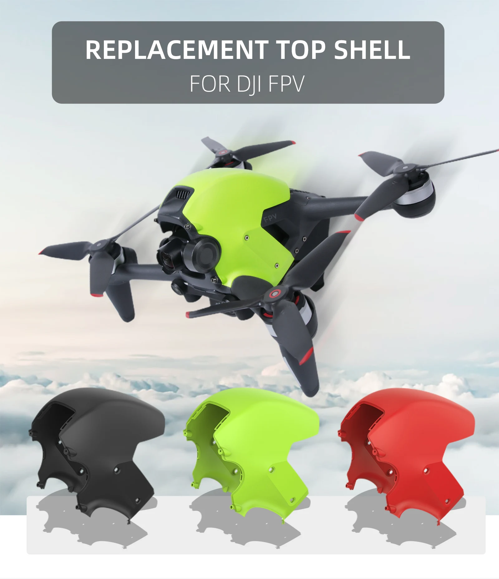 Replacement Backup Top Shell Case Enclosure For DJI FPV COMBO / Fly More Kit Drone Accessories