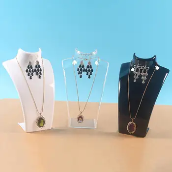 

Three Colors 13.5cm Mannequin Necklace Jewelry Pendant Display Stand Holder Show Decorate Jewelry Display Shelf