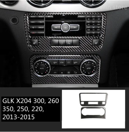 탄소 섬유 메르세데스 벤츠 GLK X204 300 260 350 250 220 2013-2015 워터 컵 홀더 패널 커버 스티커, 자동차 액세서리