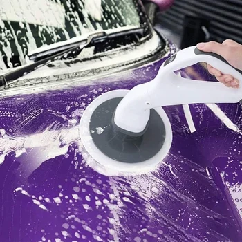 

Electric Spin Scrubber-Cordless Floor Scrubber with 4 Replaceable Power Scrubbing Cleaning Brush Heads for Home-EU Plug