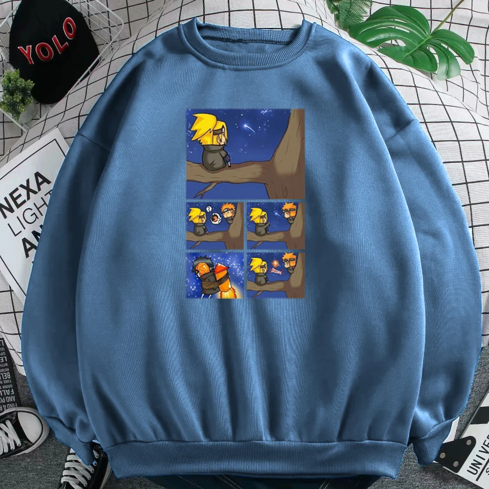 

Anime Naruto Cartoon Puzzle Print Sweatshirts Women Warm Harajuku Female Hoodies Long Sleeve Fashion Womens Round Neck Hoodie
