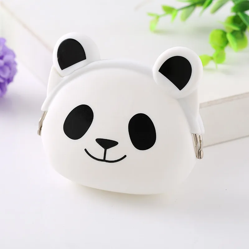Новинка, кошелек для монет, маленький силиконовый кошелек в виде животных, дамская сумочка для ключей, детский подарок, призовая посылка, сумки для наушников с Bluetooth - Цвет: Panda