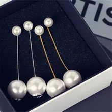 Большие серьги из искусственного жемчуга для женщин классические массивные длинные серьги шарики модные ювелирные изделия вечерние Подиумные Bijoux Белые цвета