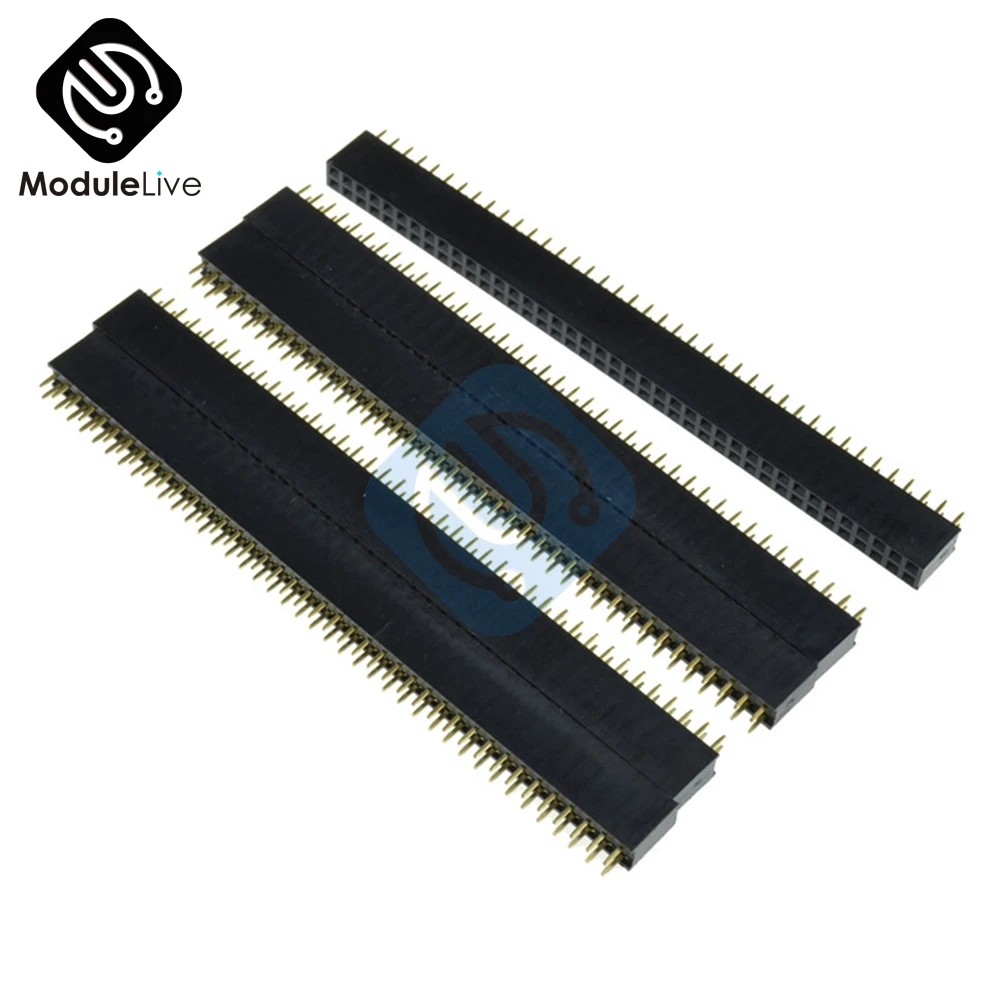 2 шт. 2,54 мм 2x40 Pin двухрядный штыревой разъем