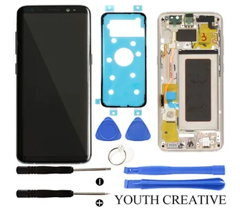 

OLED LCD Display Touch Screen Digitizer Assembly Replacement Set for S8 (S8 (5.8") with Frame)