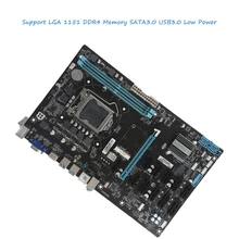 B250-BTC Mining Motherboard 12 PCI-E Support 12 Video Card LGA 1151 DDR4 Memory USB3.0 for BTC Machine Bitcoin Mining