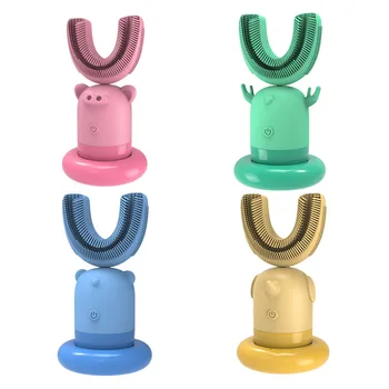 

U-Shaped Toothbrush Sonic Rechargeable Electric Toothbrush Automatic 360 Degree Toothbrush Ultrasonic Soft Silicone Electric Chi