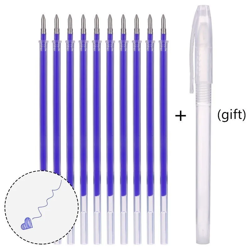 10 шт./партия 0,5 мм стержень со стираемыми чернилами, гелевые ручки, креативные чернила, ручка для письма, подарок, Офисные, школьные, стационарные принадлежности 040199 - Цвет: Sky blue