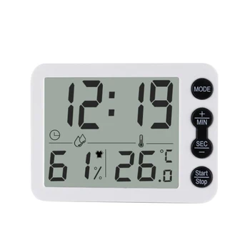 

Backlight Digital Thermometer Hygrometer Large Screen Desk Indoor Outdoor Weather Station Alarm Clock Timer Bedroom Interior
