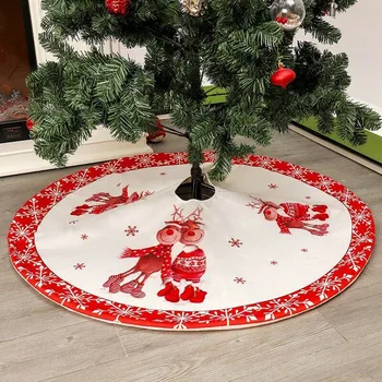 

48 Inch Christmas Tree Skirt Invisible Nylon Clasp Xmas Apron Decoration Shopping Mall Hotel Home TB Sale