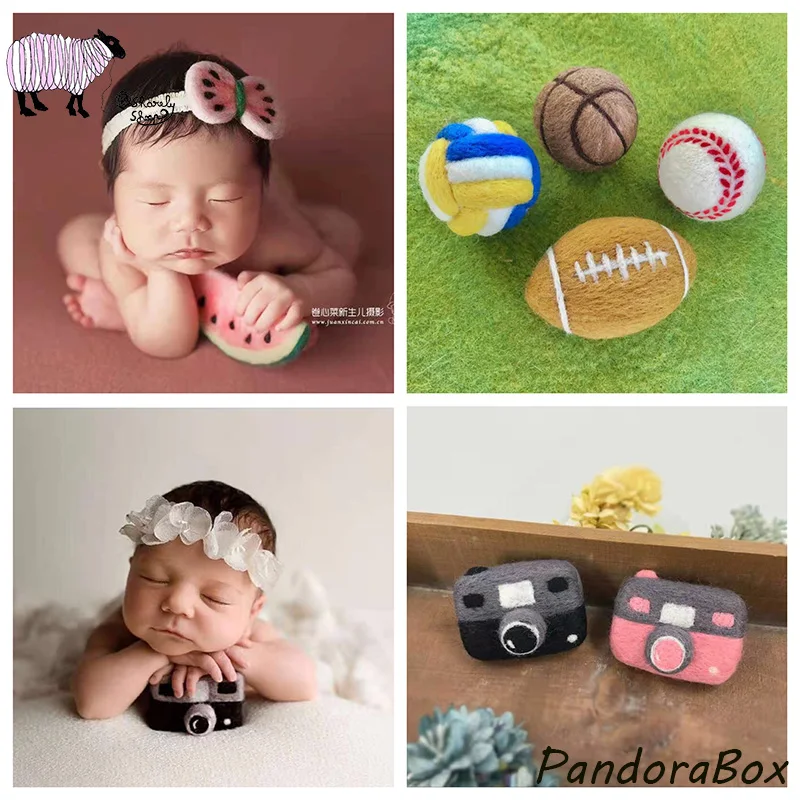 

Infant Baby Boys Girl Photo Shoots Backdrops for Newborn Photography Background Props Handmade Wool Felt foto Shoot Accessories