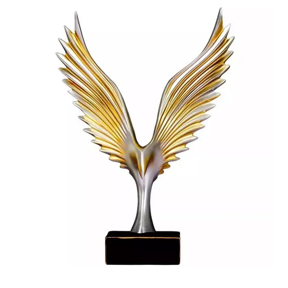 

Resin Decorative Statues Simulated Abstract Open Wing Bird Statue Home Statues Animal Sculpture Wall Art Decoration Home Decor