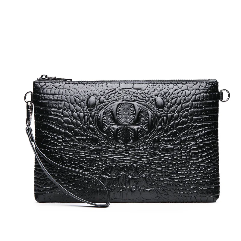 

New Style Men's Bag Fashion Casual Embossed Crocodile Pattern Men Clutch Bag Large Capacity Clutch Bag