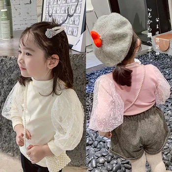 

2020 new spring item girl fashion long sleeve shirt two colors