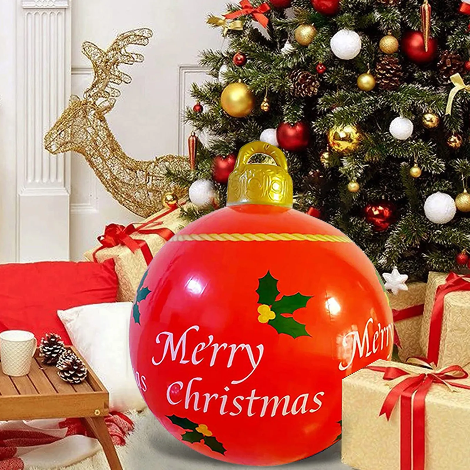 Christmas Ball Outdoor Inflatable 60cm Decoration Gift Xmas Home Tree Garden New 