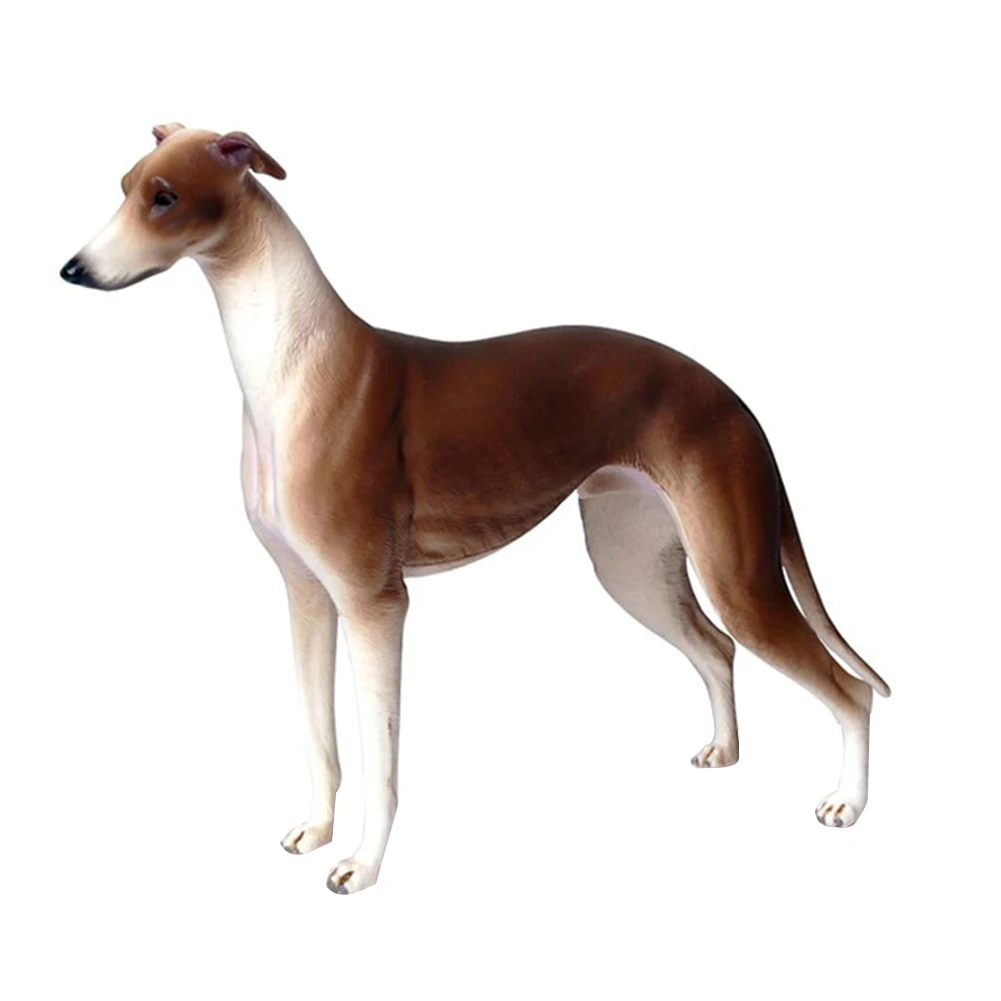 20cm Simulation Greyhound Animal PVC Model Action Figurine Desktop Ornaments Decor Classic Toys for Children Gift Collection animal model toy