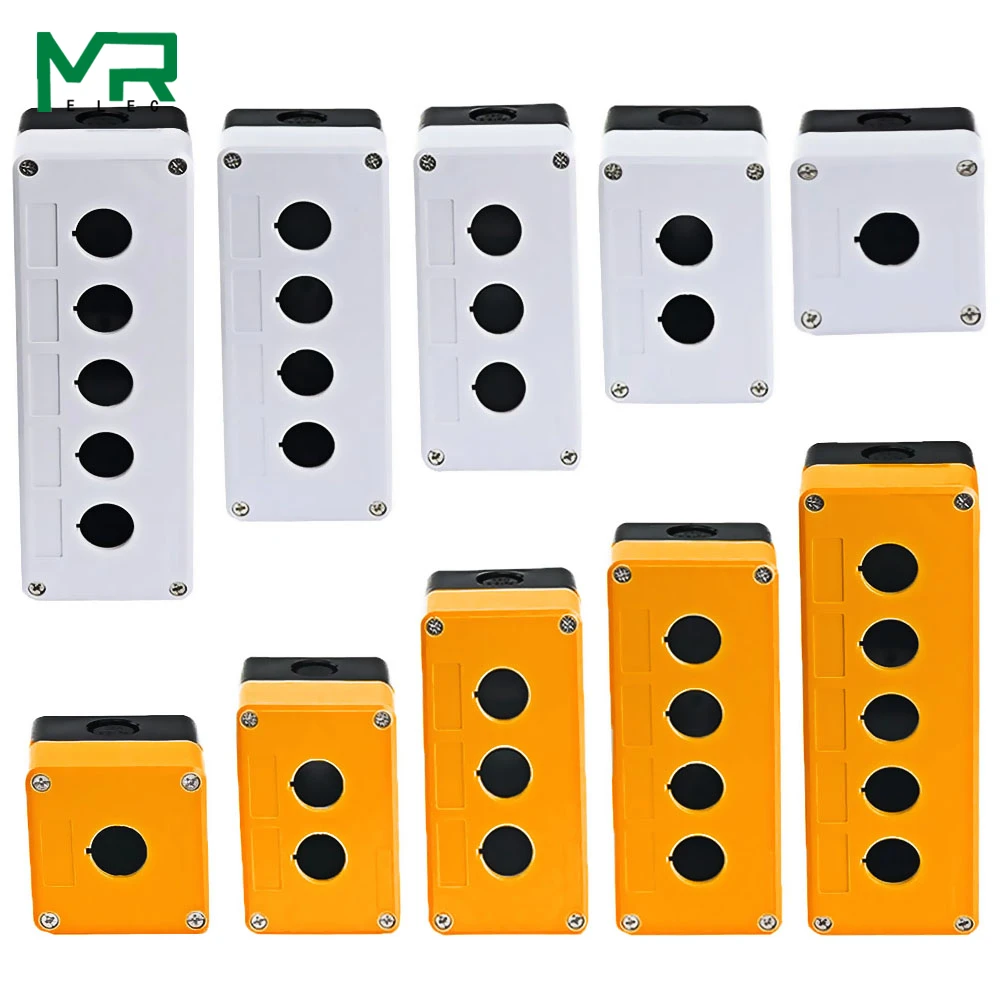 

Waterproof button box switch control box 12345 hole industrial switch indicator box 22mm