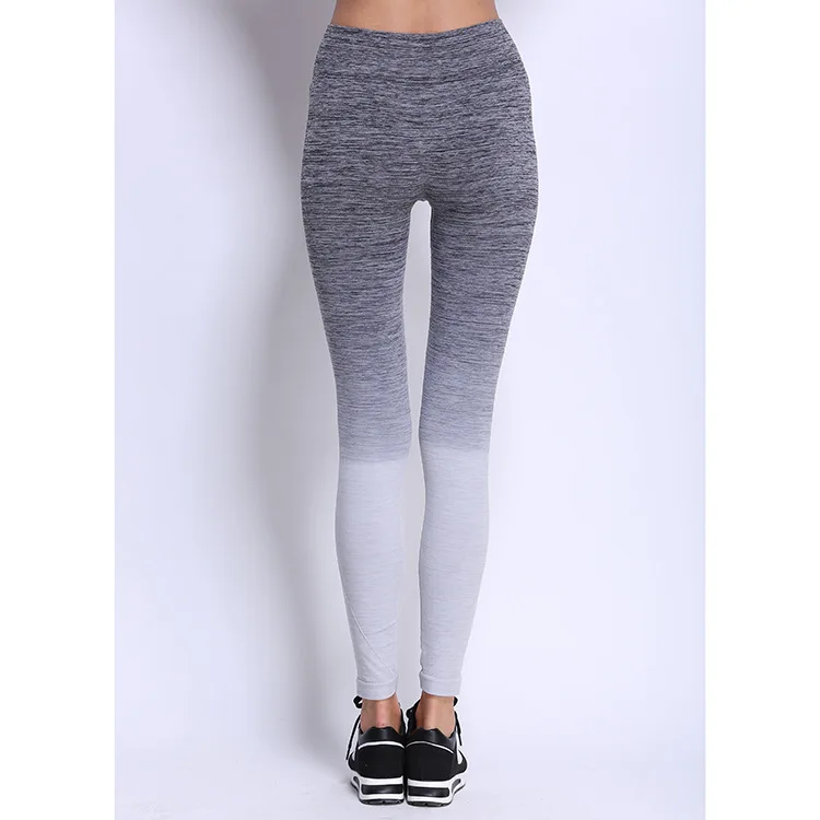 

New Style Gradient Fashion Europe And America Yoga Clothes Women's Tight-Fit Sweat Absorbing Quick-Dry Peach Sports Yoga Pants