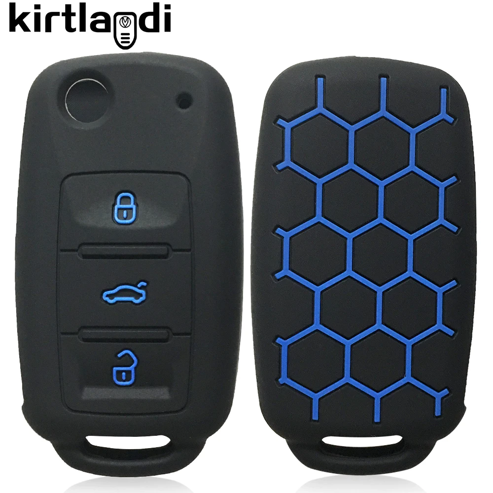 Силиконовый чехол для ключей Skoda Octavia A5 Fabia Volkswagen VW Polo Golf Caravelle Passat B5 3B Touran брелок