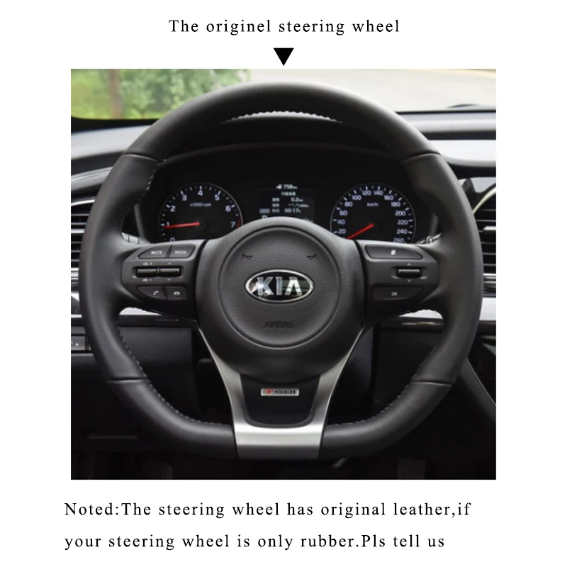 Наппа Кожаный Плетеный чехол на руль для Kia KX CROSS 2017 год кожаный funda volante