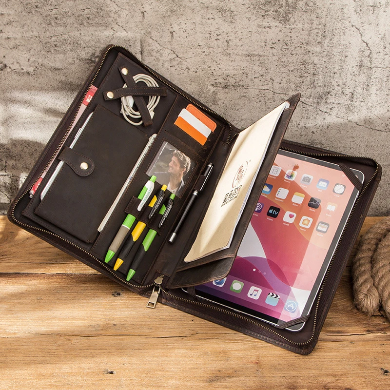 Vintage Genuine Leather Case Bag For iPad Pro 11" (2018) Retro Cowhide