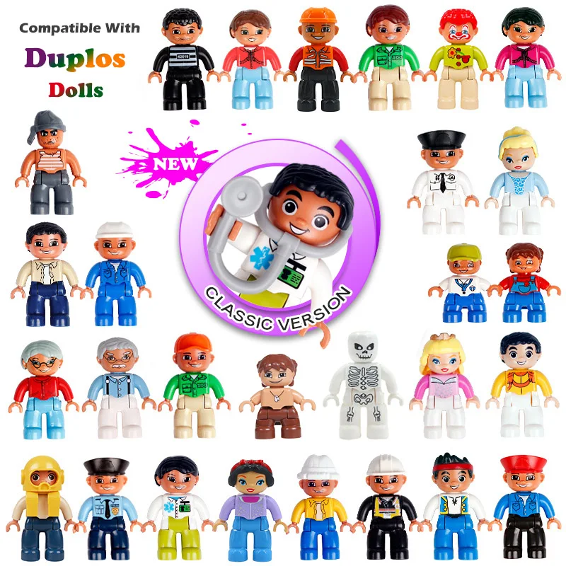 Совместим с конструктором Duplos игрушки для детей фигурки модель куклы