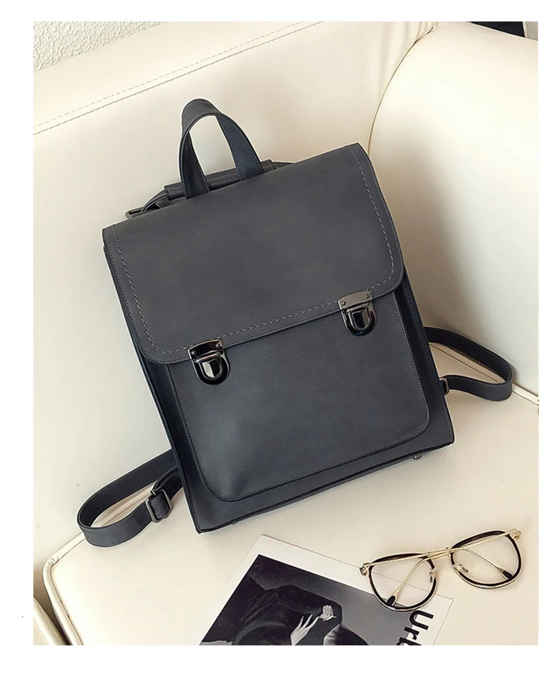 Vadim Women Backpack PU Leather Female Backpacks School Bag for Teenagers Girl New Fashion Ladies Backpack Travel Bags Sac a Dos
