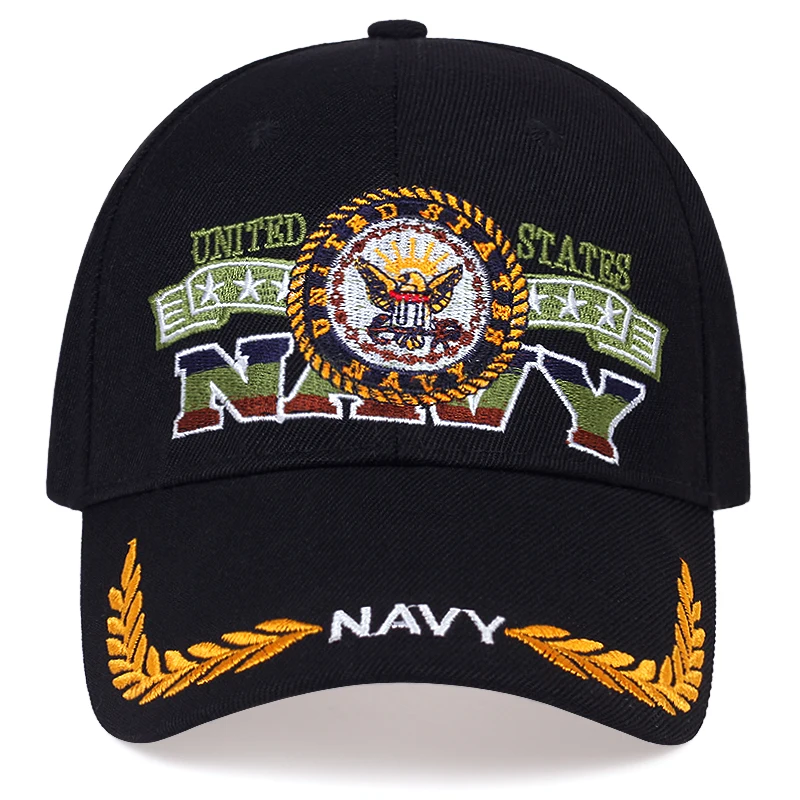 New Casual NAVY Army Baseball Cap Bone 