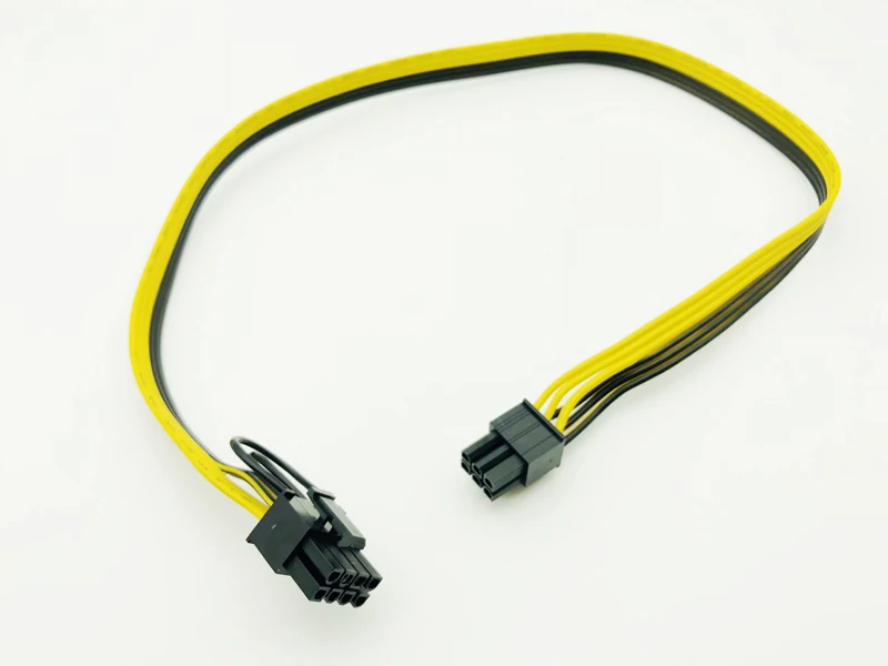 50CM Riser Cable 6Pin to 8Pin (6+2) Cable Server Power Conversion Board Graphic Card Power Cable 18AWG Splitter for BTC Mining